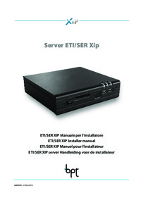 Installation manual for Server ETI/SER Xip
