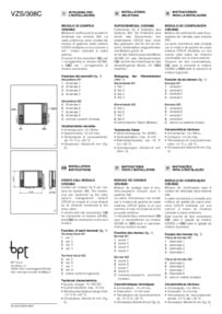 BPT installation instructions for VZS/308C