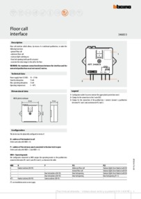 Bticino installation manual for 346833