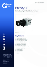 Digital Day/Night Box Camera data sheet