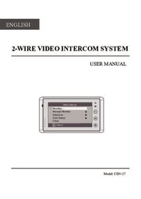 CDVI instruction manual for 2EASY monitor