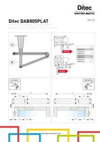 Ditec DAB805PLAT manual