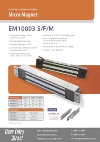 EM10003 12V S/F/M Micro Magnets Brochure