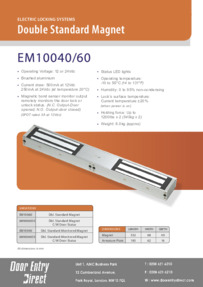 EM10040_60 Double Standard Magnets Brochure