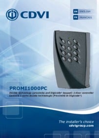 CDVi one door controller Instruction manual for Art.PROMI1000PC