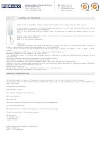 Fermax 3391 data sheet