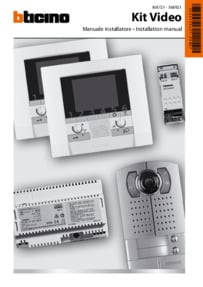 Bticino installation manual for 368711 - 368911