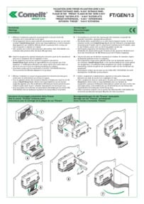 Comelit 1250 Accessory for mounting audio units on N, AV/4 series entrance panels - Technical Manual