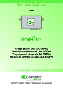 Comelit Technical Manual - SK9000 Simplekey reader