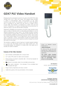 GDX -1615523 Data Sheet