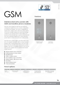 BPT Vandal Resistant GSM & Landline kits Brochure