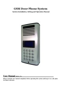 AES GSM Door Phone user manual