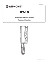Aiphone GT-1D User manual