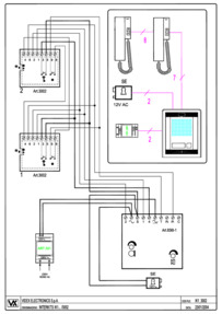 Videx IK1 Audio Wiring Diagram (4+n) - 1 x Entrance, 1 x phone (3002), 321 AC PSU.