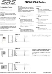 Instructions for SRS 3000 series video monitors