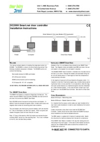 SRS DC2000 - Smart door controller - Installation Guide