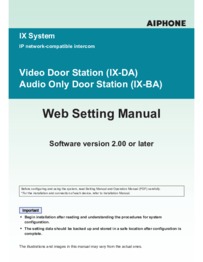 Aiphone - IX-DA - Web Setting Manual - Oct 2017