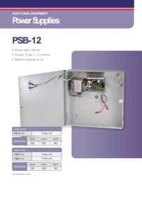 PSU1A12V Power Supply Unit data sheet