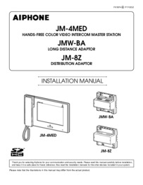 Aiphone JM-4MED Operation manual