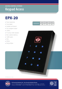 ICS stand alone pin/proximity reader EPX-20 brochure