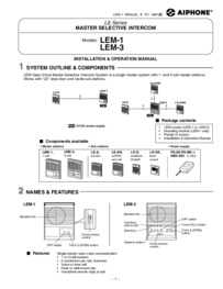 LEM Sub/Master station instructions