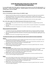 BPT Lithos Quick Start Programming Guide