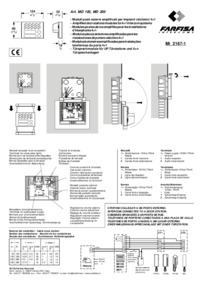 Farfisa instructions for MD200 Audio Module 