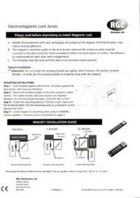 RGL instructions for M Series Maglock