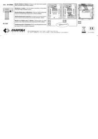 Farfisa instructions for Art. 241DMA