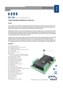 PAC 500 Access control server brochure