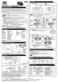 Ditec PASM243 Motion Sensor Installation Manual