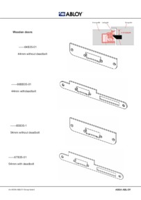 Assa Profix strike plates data sheet