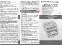 Aiphone PS-1820D User manual