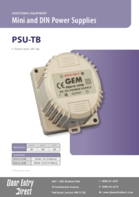 PSU12-12TB & PSU12-24TB Mini Power Supply Brochure