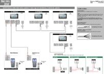 QCVK 1 user (up to 4 monitors), 2 entrance panels with keypad - Wiring Diagram