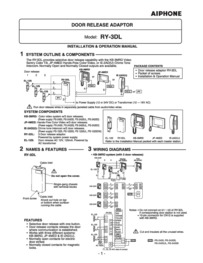 Aiphone Wiring manual for JP and KB monitors