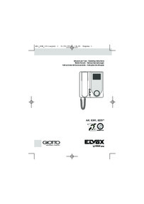 Elvox 6345 video monitor user manual