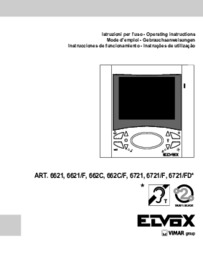 Elvox 6621, 6621/F, 662C, 662C/F, 6721, 6721/F, 6721/FD user manual