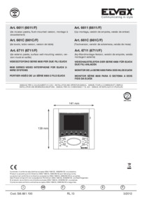 Elvox 6611, 6611/F, 661C, 661C/F, 6711, 6711/F installation manual