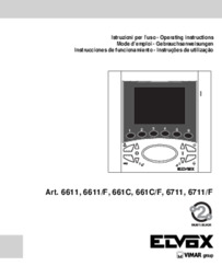 Elvox 6611, 6611/F, 661C, 661C/F, 6711, 6711/F user manual