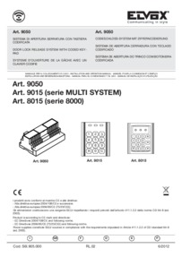 Elvox 9050 installation manual