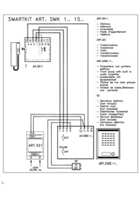 Videx SMK1 Audio Wiring Diagram (3+n) - 1 x Entrance (336E), 1 x phone (3011), 321 AC PSU.