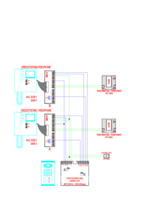 Videx Video Smart Kit system - 1 entrance, 2 button (331K-2) panel, calling 2 monitors (3351 or 3451)