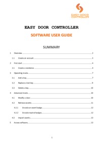 FDI software user guide for Easy Door Controller