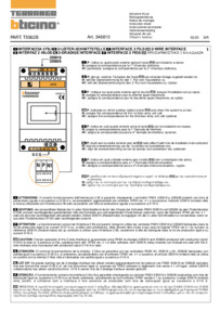 Bticino wiring diagram for 346810