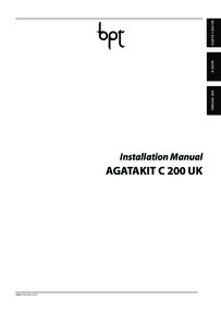BPT Targha entry panel installation manual