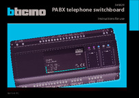 PABX Telephone switchboard manual