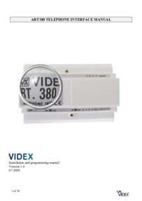 Videx SP380 Instructions