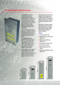 Videx brochure for VR120 door panels