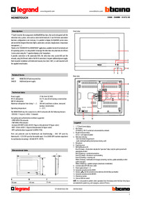 Bticino Technical Data Sheet
